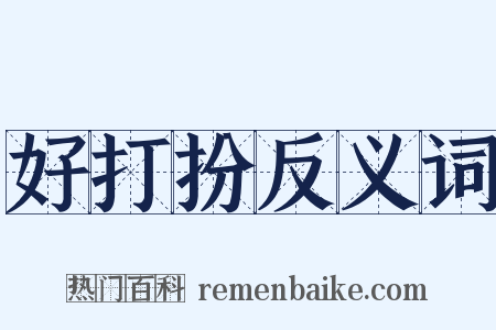 好打扮反义词是什么意思的图片